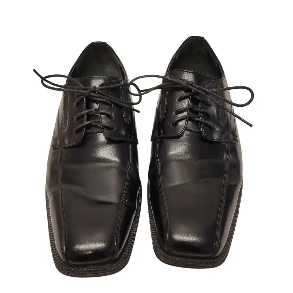 Alfani Men's Square Toe Derby Black Dress Shoe Size 10